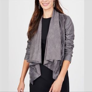 Blank NYC Gray Faux Suede/Leather Jacket